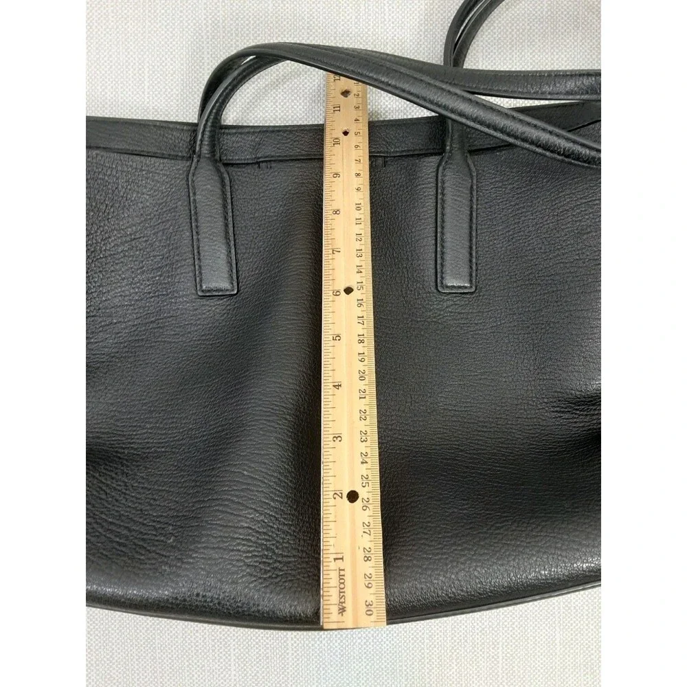 Marc Jacobs The Protege Black Leather Tote Laptop Bag Large Flaw
